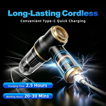 TFN 15kPa Cordless Car Vacuum, Handheld Car Vacuum with Blow & Suction, Portable Vacuum Cleaners with Washable Filter for Car, Pet Hair and Office