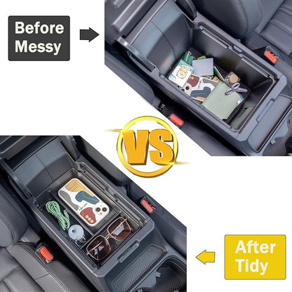 PIMCAR 2PCS Center Console Organizer and Armrest Tray for Honda CRV 2026 2025 2024 2023 CR-V Hybrid Accessories ABS Plastic Material Insert Divider Storage Box