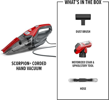 Dirt Devil Scorpion Plus Handheld Vacuum Cleaner,Powerful Suction,Lightweight,Includes Pivoting Stair and Upholstery Tool,Crevice Tool,Corded Portable Vacuum Cleaner,(Pack of 2)