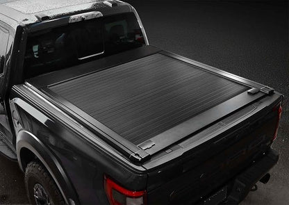 Syneticusa Stealth Black Retractable Hard Tonneau Cover T-Slot Rails Fits 2008-2026 Ford F-250/350 Super Duty 6' 10" Truck Bed Premium Edition Accessories Waterproof