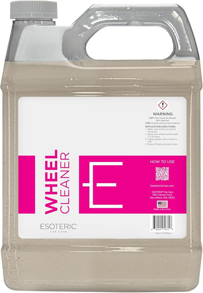 ESOTERIC Wheel Cleaner, Effective Iron Removing Wheel Cleaner, Safe & Versatile Brake Cleaner for Alloy, Chrome, Aluminum, Steel Wheels, Iron Remover, Best Car Detailing Supplies