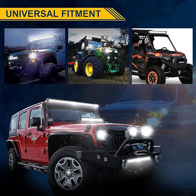Willpower 34 Inch 468W LED Light Bar Spot Flood Combo Driving Off Road Work Pods for Trucks Pickup SUV ATV UTV Boat