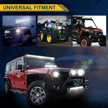 Willpower 34 Inch 468W LED Light Bar Spot Flood Combo Driving Off Road Work Pods for Trucks Pickup SUV ATV UTV Boat
