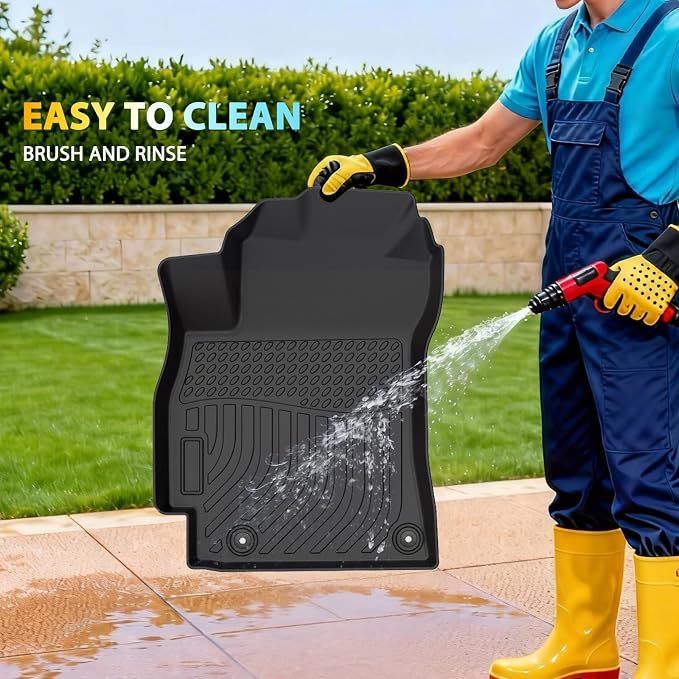 Floor Mats for Hyundai Elantra Hybrid 2021-2025 All Weather Protection TPE Anti-Slip Automotive Full Set Custom Fit Car Mats Accessories Floor Mats & Cargo Liner