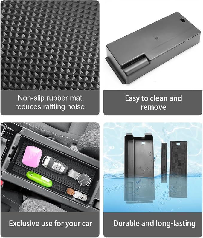 CDEFG Center Console Organizer for 2026 Toyota Prius, for 2025 2026 Toyota Prius (LE/XLE/Nightshade Edition/Limited)/ Prius Prime (SE/XSE/XSE Premium) Accessories Middle Console Armrest Storage Box