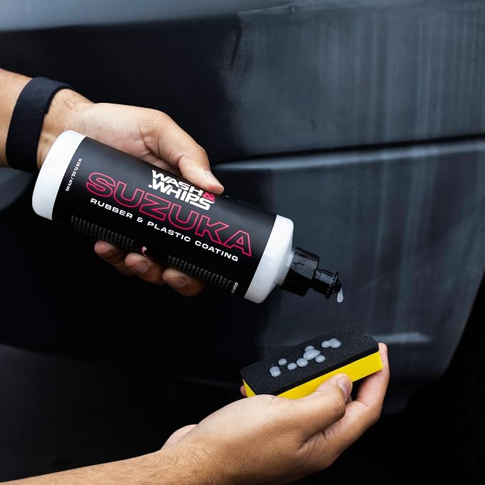 WASH&WHIPS SEAL - Exterior & Car Shine Kit (Step 3) – Sonoma Ceramic Coating Spray, Daytona Tire Shine, Suzuka Rubber & Plastic Coating – Long-Lasting Protection, Hydrophobic, Easy Application