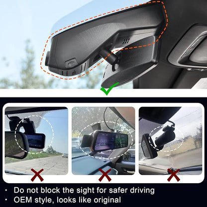 mangoal 4K Front & 2K Rear 2 Channel HDR Dash Cam, Dual STARVIS 2 IMX678 IMX675, for GMC Yukon, Yukon XL 2021-2022 (Model B), 5GHz WiFi, GPS, 128GB Card