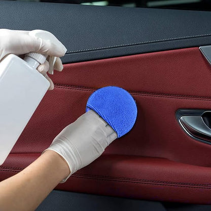 wugongshan 10 Pcs Microfiber Wax Applicator Pads, Ultra-Soft Microfiber Wax Foam Applicators Pads, Car Auto Care Buffing Detail Polishing Foam Pads Applicators for Car Cleaning Fine Polishing