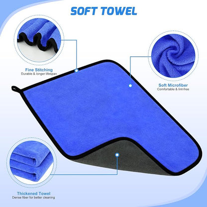 Nilight 27PCS Car Detailing Kit Auto Cleaning Tools Wash Set with Storage Carry Bag Home Use for Interior Exterior Deep Clean Polish Car Care Windshield Dashboard Seat Air Vents Wheels Tires, Blue