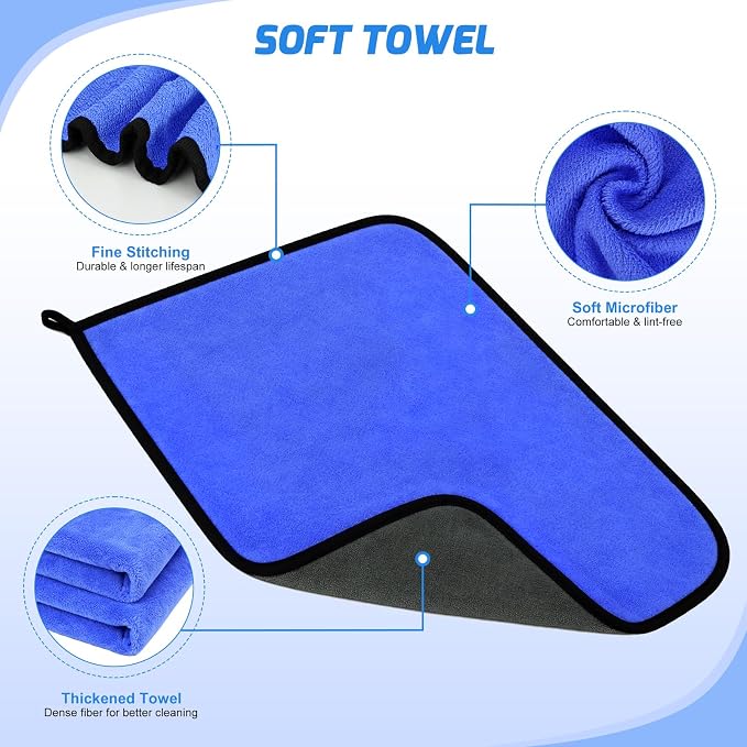 Nilight 37PCS Car Detailing Kit Auto Cleaning Tools Wash Set with Storage Carry Bag Home Use for Interior Exterior Deep Clean Car Care Windshield Dashboard Seat Air Vents Wheels Tires, Blue