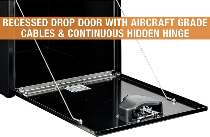 Buyers Products 1704300 Black Steel Underbody Truck Tool Box – 24 x 24 x 24 Inch - Truck Bed & Underbelly RV Storage Box, Locking T-Latch, Weather-Resistant, Heavy-Duty Flatbed Job Box, Made in USA