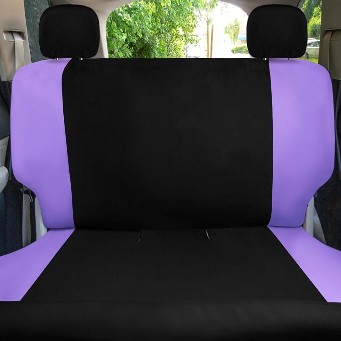 Universal Fit Chevron Flat Cloth Car Seat Covers Full Set - Purple