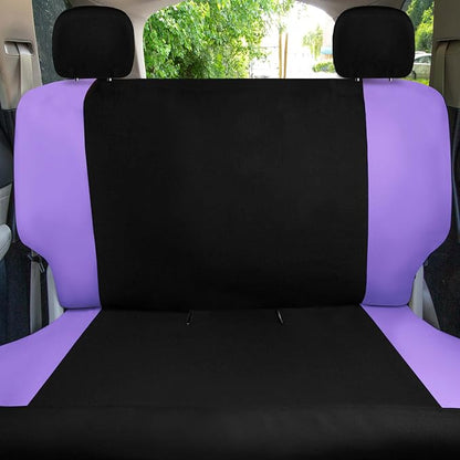 Universal Fit Chevron Flat Cloth Car Seat Covers Full Set - Purple