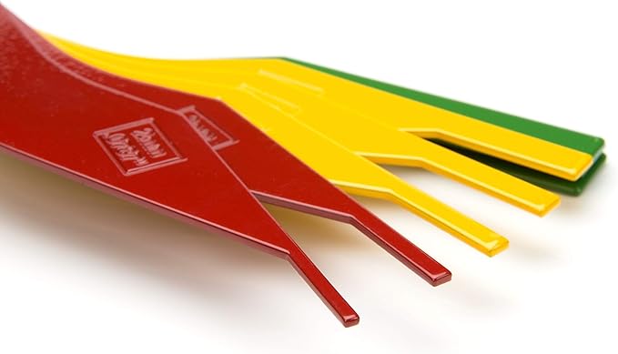 Steelman 8-Piece Brake Lining Thickness Gauge Set for Mechanics, Use with Disc and Drum Brake Pads, Color-Coded, Steel, Stamped Metric and SAE Callouts