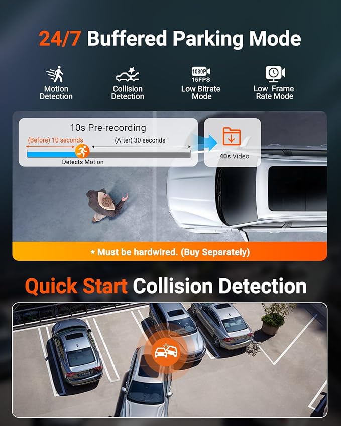Vantrue N4S 3 Channel Dash Cam for Delivery &Cargo Vans, 2.7K+1440P+1440P Front Inside Rear,PlatePix™,STARVIS 2 x HDR x IR Night Vision,Voice Control,GPS,24/7 Parking Mode,Supports 1TB Max