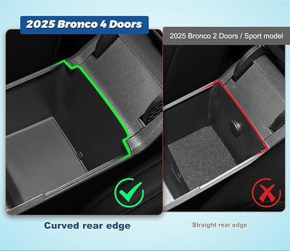 GZSH 3 PCS Trunk Organizers for 2025 2026 Ford Bronco 4 Doors Automatic Transmission ONLY with Center Console Organizer, Door Handle Storage, Gear Shift Organzier (Not for Sport&2Door)
