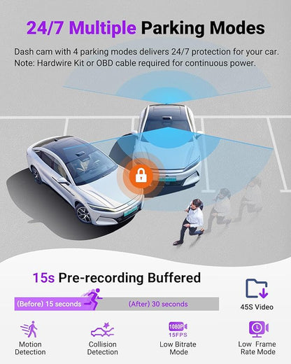 Vantrue S1 Pro Max 4K Dash Cam Front, STARVIS 2 HDR Night Vision Dash Camera, 24/7 Parking Mode, Voice/APP Control, 5GHz WiFi, PlatePix, Night Vision, GPS, Support 1TB Max.