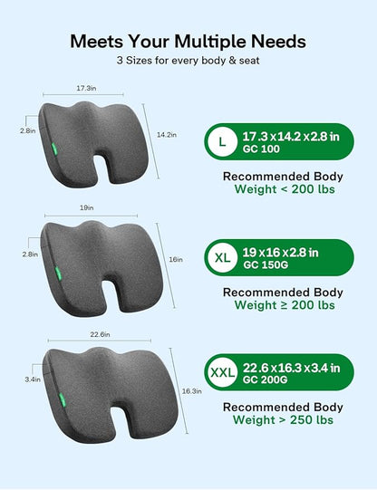 Medisana Gel Wheelchair-Seat-Cushions for Pain Relief, GC 100 Cooling-Cushions for Tailbone, Sciatica, Back & Hip Support and Pressure Sore, Ergonomic Office Chair Cushion for for Seniors and Adults