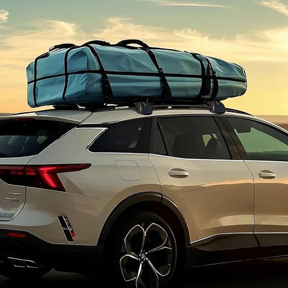 VEVOR Soft Roof Rack Pads, 28" Universal Car Roof Rack Pads for Various Crossbars, 88LBS Load Capacity Luggage Kayak Carrier with 2 Tie Down Straps for SUPs Canoes Snowboards Paddle Boards
