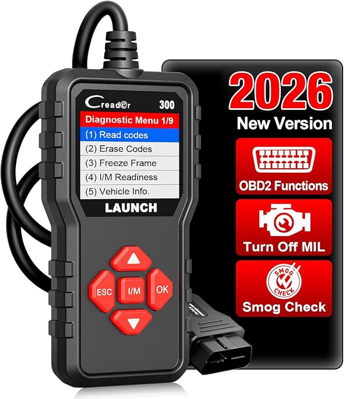 LAUNCH Creader 300 OBD2 Scanner,Engine Fault Code Reader,Support Read Data Stream,Scanner for All OBDII Protocol Cars Since 1996, 2026 Upgraded Ver. of CR3001