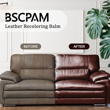 12oz Leather Recoloring Balm & 3.4oz Mink Oil Leather Conditioner kit,Black Leather Color Repair Kits for Couches, Leather Couch Paint Scratch Repair for Furniture Car Sofa Shoes Leather Dye