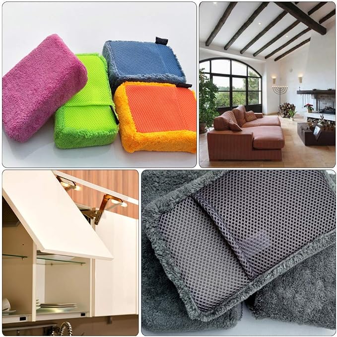 2pcs Absorbent Car Wash Sponge High Density Cleaning Glove for Car Care and Easy to Handle Auto Wash Supplies Selection