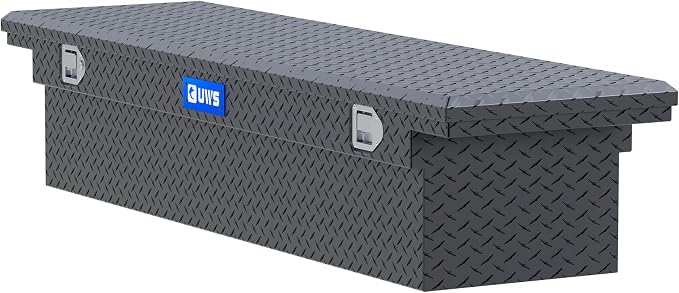 UWS EC10603 72-Inch Matte Black Heavy-Wall Aluminum Truck Tool Box with Low Profile, RigidCore Lid