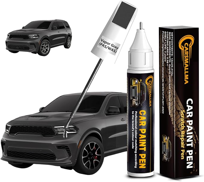 Vapor Gray(PAS/WAS) Car Touch Up Paint for Dodge, Color Accurate Car Paint Scratch Repair Pen Kit Quick & Easy Fix Vehicle Chips and Automotive Nicks Scuff
