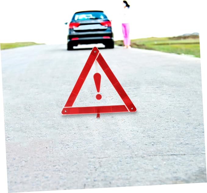2pcs Car Warning Sign Safety Triangle Car Warning Triangle for Road Safety Kit and Easy to Use