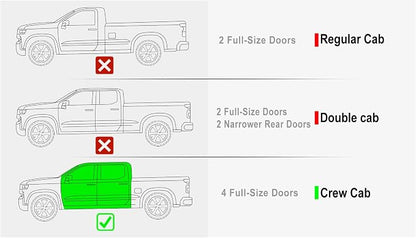 APS Black 6in Drop Down Bars Compatible with Chevy Silverado GMC Sierra 1500 2019-2026 Crew Cab & 2500 HD 3500 HD 2020-2026 (Silverado 1500 LTD Sierra 1500 LD 2022)