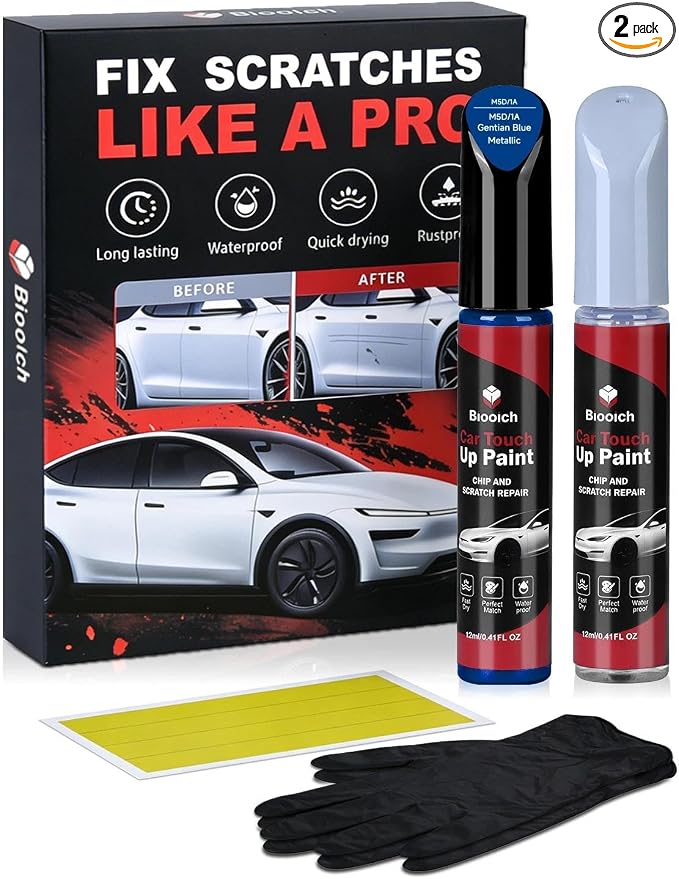 Gentian Blue Metallic M5D/1A for Porsche Touch Up Paint Kit[2K Clear Coat Included],Exact Color Match Touch Up Paint for Chip and Scratch Repair