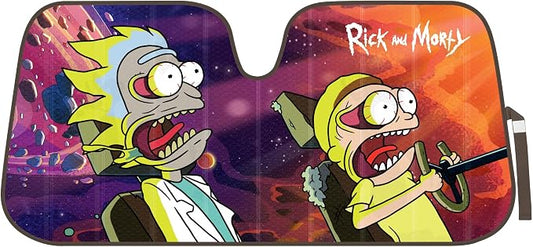 Rick and Morty Car Windshield Sun Shade Accordion Style Sunshade for Car Window Cartoon Car Sun Shade Rick and Morty Car Accessories