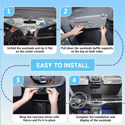 Custom Fit Windshield Sun Shade for Subaru Outback 2020-2025, Blocks UV & Heat, Front Window Sunshade Accessories, Easy Fold & Store Keep Your Car Cooler