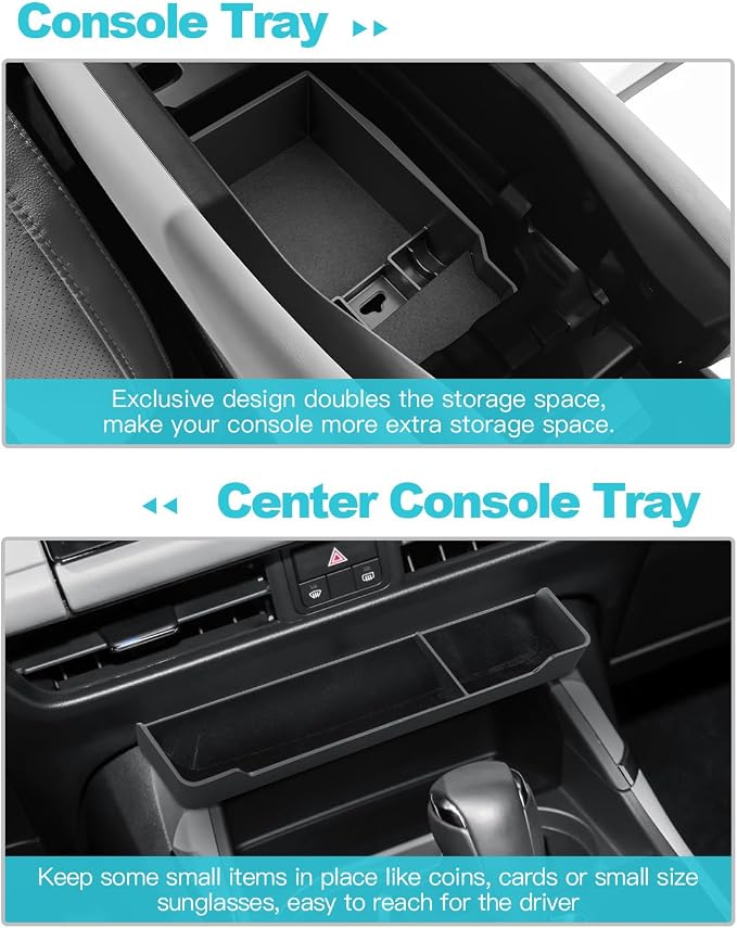 CDEFG 3Pcs for 2026 Mazda CX5 Center Console Organizer for 2026 Mazda CX-5 (S/Select/Preferred/Premium/Premium Plus) Accessory Middle Console Tray Storage Box