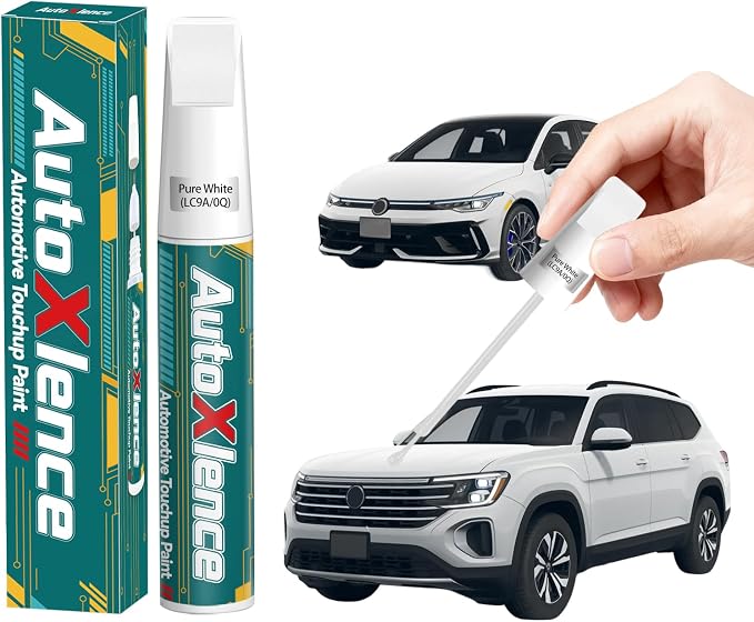 Pure White(LC9A/0Q） Touch Up Paint Compatible with Volkswagen Car Paint Pen Scratch Repair Automotive Scratch Remover Fix Exact Color Match