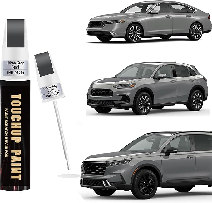 Urban Gray Pearl(NH-912P) Car Paint Touch Up Pen Compatible with Honda,2-In-1 Color Accurate Touch Up Car Scratch Repair Paint Match Honda Series Automotive Scratch Remover for Nicks & Chips Repair