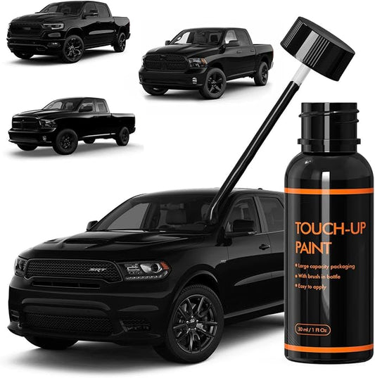 PXR/AXR Brilliant Black/Black Onyx Crystal Touch Up Paint for Dodge, DIY Car Paint Scratch Repair Kit, Automotive Paints, Quick & Easy Fix Scratch Repair Compatible with RAM/Durango/Journey
