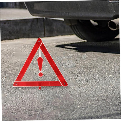 2pcs Car Warning Sign Safety Triangle Road Safety Kit Compact Folding Easy to Use