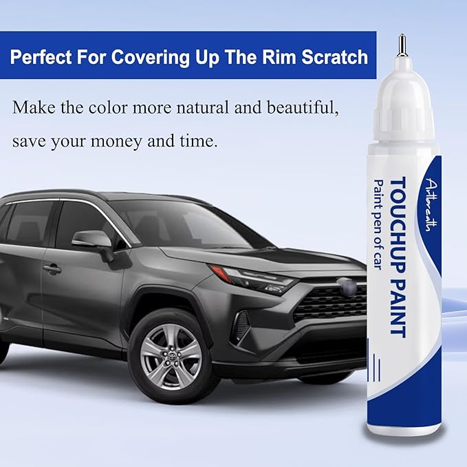 Magnetic Gray Metallic(1G3) Touch Up Paint for Toyota-Exact Match–Chips and Nicks Car Paint Scratch Repair Kit Automotive Paint Pen for Avalon/RAV4/Camry/Corolla/Highlander/Prius/Sequoia/Sienna/Tacoma