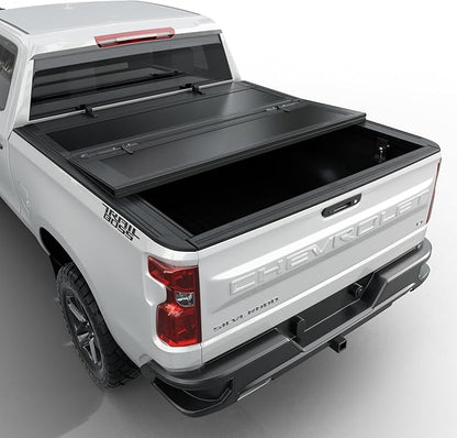 Toptiny Low Profile Flip Up Truck Bed Tonneau Cover Fits 2019-2026 Chevy/GMC Silverado/Sierra 5'8" Bed (69.6")