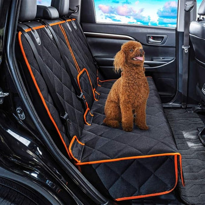 petalage Car Seat Protector, 52” x 50“ for for Familay Car & Regular SUVs, 600D Heavy Duty Car Seat Cover Waterproof Dog Car Seat Cover for Back Seat, Scratch Proof Nonslip Seat Cover for Dogs in Car