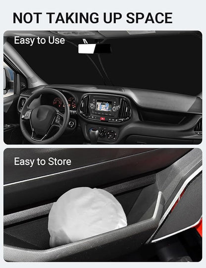 Proadsy Windshield Sun Shade Custom Fit Dodge Ram Promaster 2014-2024 2025 2026 4-Layer Foldable Front Sunshade Protector Sun Visor Blocks UV Rays Keep Car Cooler