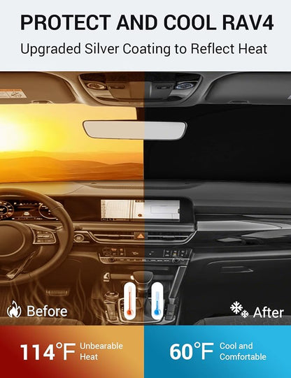 Proadsy 2026 Upgrade Windshield Sun Shade Custom Fit Kia Seltos 2021-2025 2026 Foldable Front Sunshade Protector Sun Visor Blocks UV Rays Keep Car Cooler Accessories