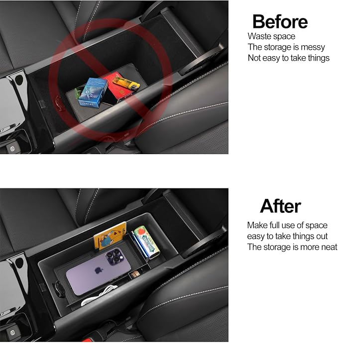 CKE Compatible with Toyota Camry 2025 2026 Accessories Car Interior Center Console Armrest Organizer Armrest Storage Box Insert for 9th Gen Camry LE SE XLE XSE 1pc