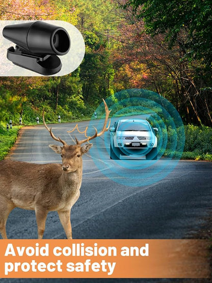 4PCS Wind & Ultrasonic Deer Safe Whistles for Vehicles - Deer Horn with Self-Adhesive Tape, Automotive Safety Kits for Car Avoid Collisions