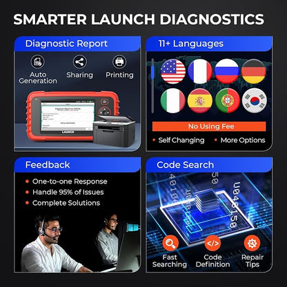 Launch Scanner CRP129X Plus OBD2 Scanner Diagnostic Tool, All System Car Scanner, 12 Reset Injector Coding/Throttle/SAS/Oil/EPB/BMS/TPMS Reset Scan Tool, FCA SGW, CANFD&DoIP, Free Update
