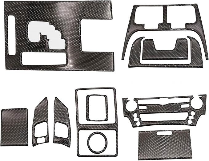 GXARTS 12Pcs Carbon Fiber Full Set Interior Decoration Trim Kit Compatible with Lexus IS250 Black 2006 2007 2008 2009 2010 2011 2012