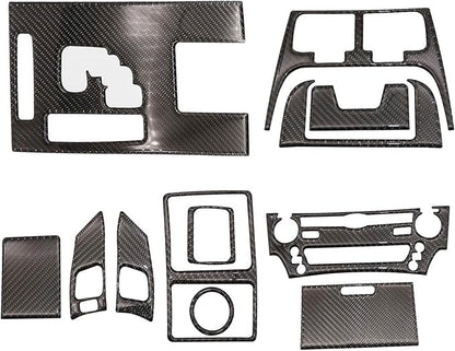 GXARTS 12Pcs Carbon Fiber Full Set Interior Decoration Trim Kit Compatible with Lexus IS250 Black 2006 2007 2008 2009 2010 2011 2012