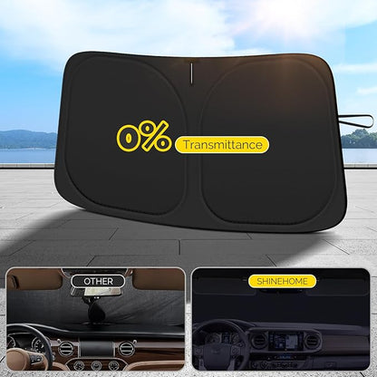 Car Windshield Sun Shade Compatible with 2014-2024 2025 2026 Jeep Grand Cherokee Accessories Foldable Front Window Sunshade Custom Windshield Sun Visor