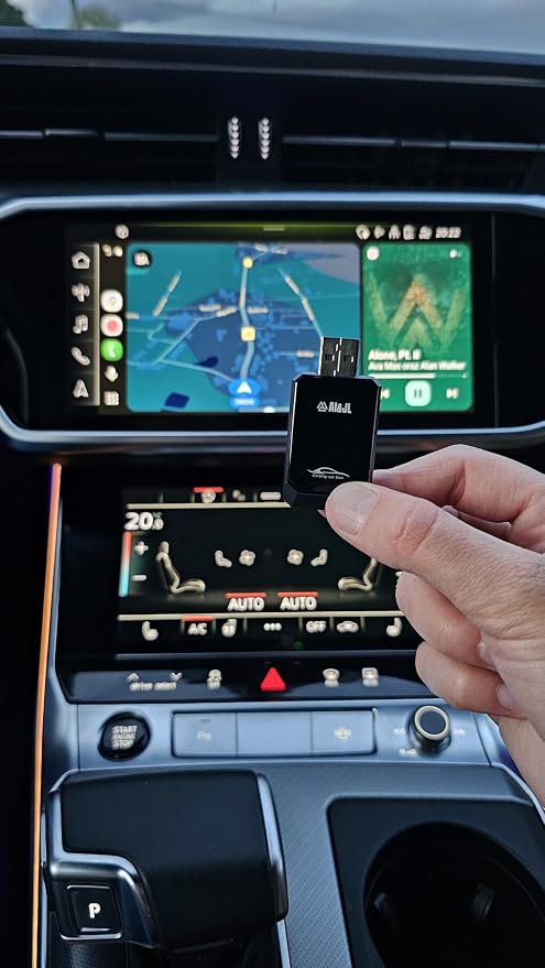 Carplay Adapter for Apple iPhone & Android Auto 2-in-1 Fast & Stable Carplay Wireless Adapter Convert Wired to Wireless Car Play Dongle for iOS 10+/Android 11+